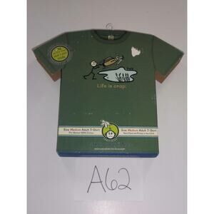 Life Is Crap TShirt Size Medium Adult Golf Green New -1115A62